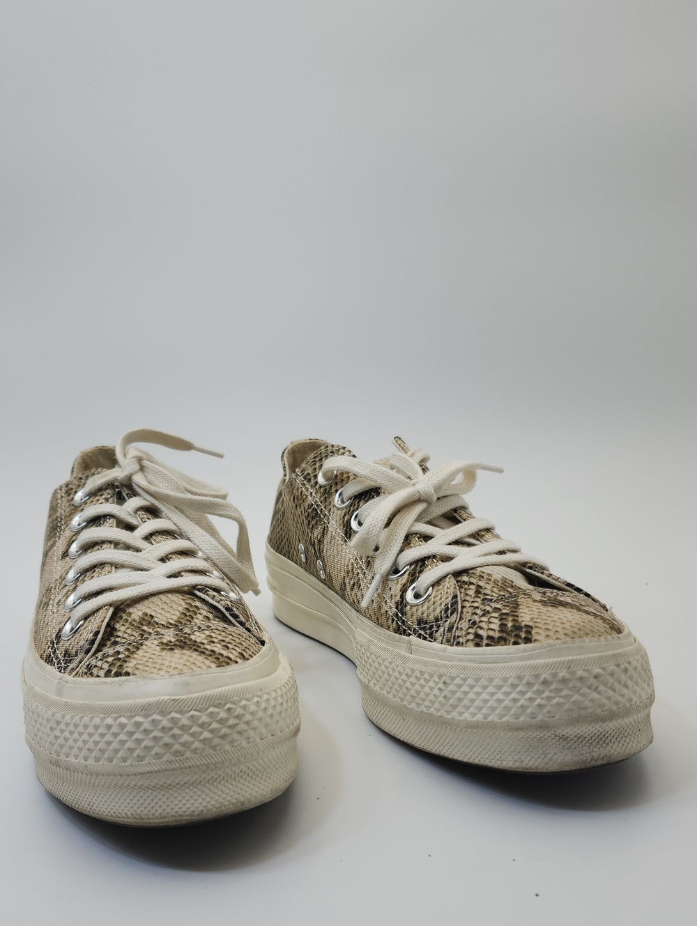 Converse Women's Chuck Taylor All Star Wild Lift Platform Low "Snakeskin" Size 7 - Picture 3 of 14